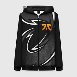 Женская толстовка на молнии Fnatic - white line