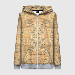 Толстовка на молнии женская Пески Египта, цвет: 3D-меланж