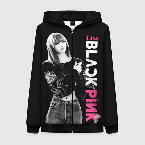 Женская толстовка на молнии Blackpink Beautiful Lisa / 3D-Черный – фото 1