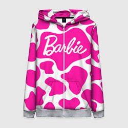 Толстовка на молнии женская Животный паттерн - Барби, цвет: 3D-меланж