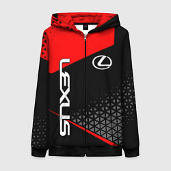 Толстовка на молнии женская Lexus - red sportwear, цвет: 3D-черный