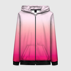 Женская толстовка на молнии Оттенки розового градиент