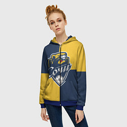 Толстовка на молнии женская Футбольный клуб Сочи, цвет: 3D-синий — фото 2