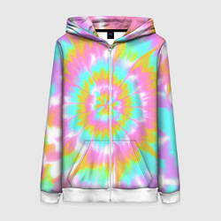 Женская толстовка на молнии Tie-Dye кислотный в стиле барби