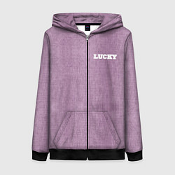 Женская толстовка на молнии Розовые джинсы lucky 77