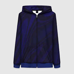 Толстовка на молнии женская Абстракция ночной тёмно-синий, цвет: 3D-синий
