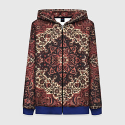 Толстовка на молнии женская Ковролин, цвет: 3D-синий