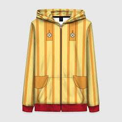 Толстовка на молнии женская Фартук кота Юкичи, цвет: 3D-красный