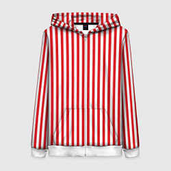 Женская толстовка на молнии Красная полоса