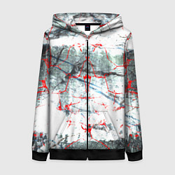 Женская толстовка на молнии Узоры на мраморе