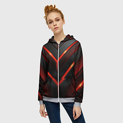 Толстовка на молнии женская Абстрактный динамизм, цвет: 3D-меланж — фото 2