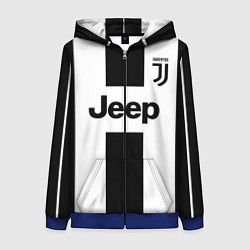 Толстовка на молнии женская Juventus collection, цвет: 3D-синий