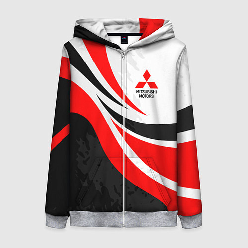 Женская толстовка на молнии Evo racer mitsubishi - uniform / 3D-Меланж – фото 1