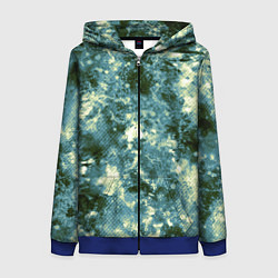 Толстовка на молнии женская Абстракция - ocean in grunge style, цвет: 3D-синий