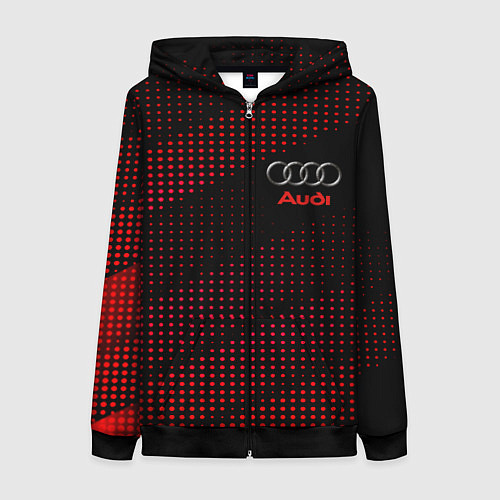 Женская толстовка на молнии Audi sportdot / 3D-Черный – фото 1