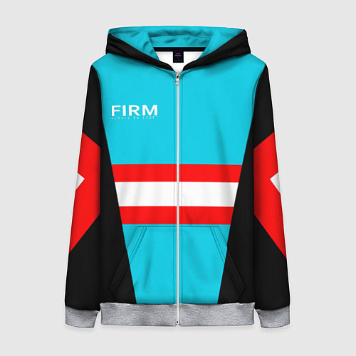 Женская толстовка на молнии FIRM спортик 80е / 3D-Меланж – фото 1