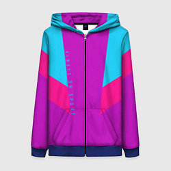 Толстовка на молнии женская Always in sports сиреньевый, цвет: 3D-синий