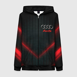 Женская толстовка на молнии Audi stripes neon