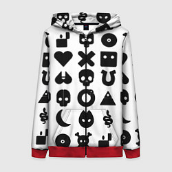 Женская толстовка на молнии Love death robots pattern white