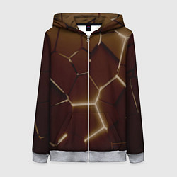 Женская толстовка на молнии Ретро плиты разломы прошлого