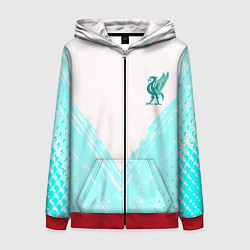 Женская толстовка на молнии Liverpool logo texture fc