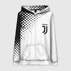 Толстовка на молнии женская Juventus sport black geometry, цвет: 3D-белый