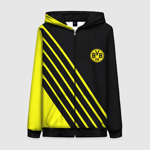 Женская толстовка на молнии Borussia sport line uniform / 3D-Черный – фото 1