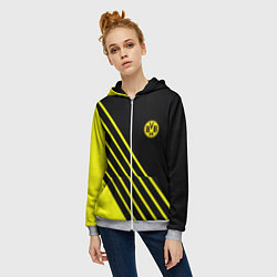 Толстовка на молнии женская Borussia sport line uniform, цвет: 3D-меланж — фото 2
