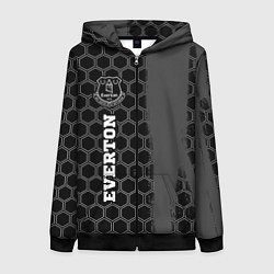 Толстовка на молнии женская Everton sport на темном фоне по-вертикали, цвет: 3D-черный