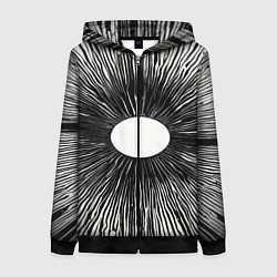 Толстовка на молнии женская Поглощение, цвет: 3D-черный