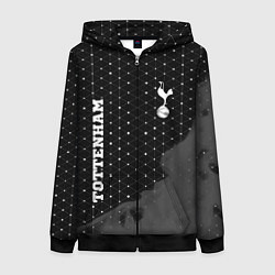 Женская толстовка на молнии Tottenham sport на темном фоне вертикально