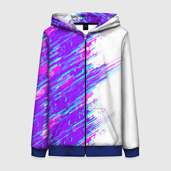 Женская толстовка на молнии Neon glitch