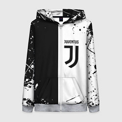 Женская толстовка на молнии Juventus краски текстура спорт