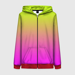 Женская толстовка на молнии Градиент яркий