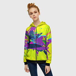 Толстовка на молнии женская В стиле киберпанка, цвет: 3D-черный — фото 2