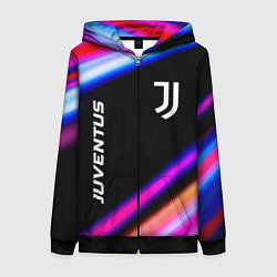 Толстовка на молнии женская Juventus speed game lights, цвет: 3D-черный