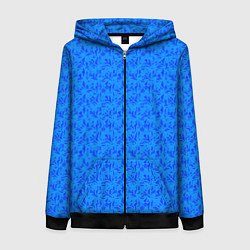 Женская толстовка на молнии Яркий синий текстурированный