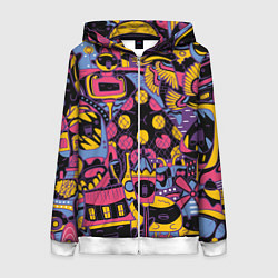 Толстовка на молнии женская О Париж, цвет: 3D-белый