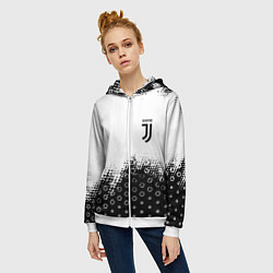 Толстовка на молнии женская Juventus sport steel, цвет: 3D-белый — фото 2