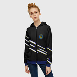 Толстовка на молнии женская Inter line fc, цвет: 3D-синий — фото 2