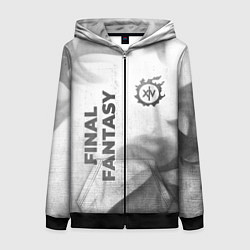 Толстовка на молнии женская Final Fantasy - white gradient вертикально, цвет: 3D-черный