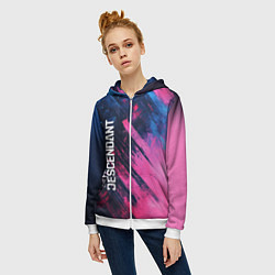 Толстовка на молнии женская The First Descendant - Texture, цвет: 3D-белый — фото 2