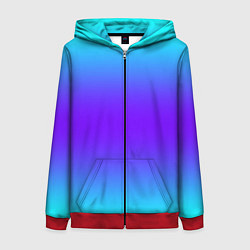 Женская толстовка на молнии Неоновый градиент текстура