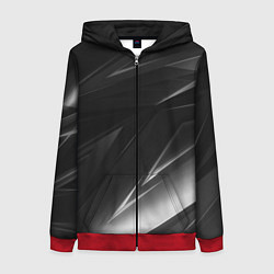 Женская толстовка на молнии Чёрно белая геометрия