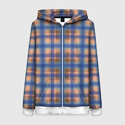 Женская толстовка на молнии Клетка в клетку