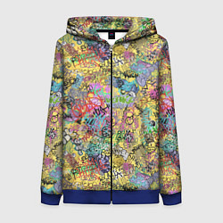 Женская толстовка на молнии Граффити на стене