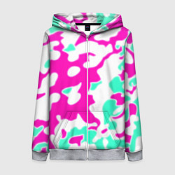 Женская толстовка на молнии Текстура камуфляж детский