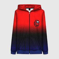 Толстовка на молнии женская Among us geometry gradient, цвет: 3D-синий