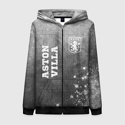 Женская толстовка на молнии Aston Villa - grey gradient вертикально