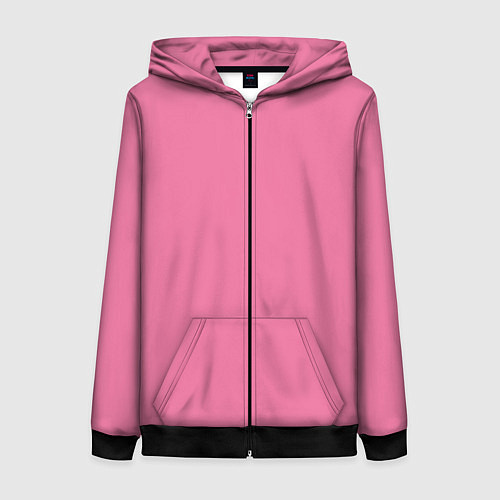 Женская толстовка на молнии Эмоция стыда - розовый / 3D-Черный – фото 1